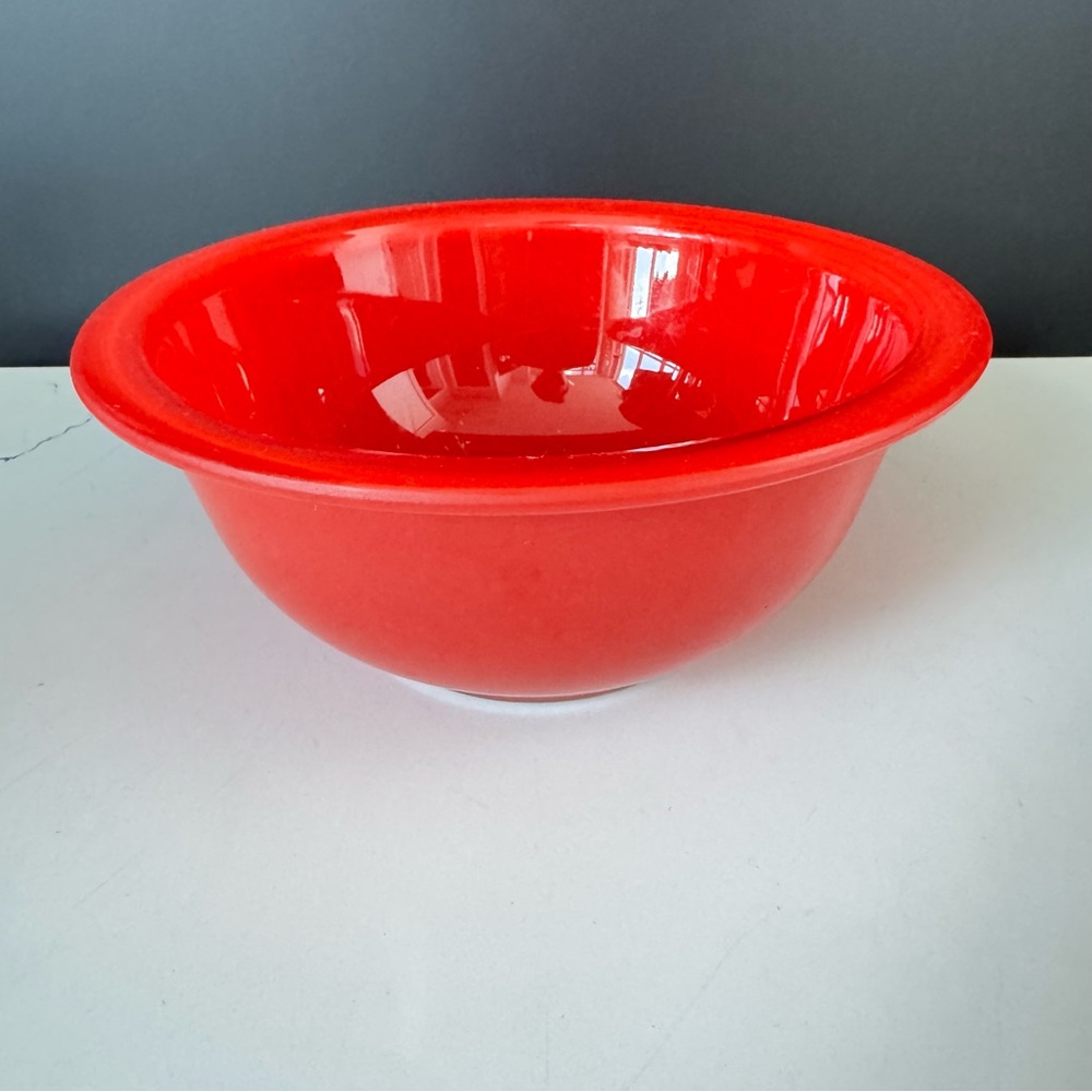 Vintage Pyrex Glass Bottom Bowl Red 322 Mixing Bowl Retro